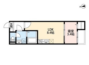 ＣＲＡＳＴＩＮＥ切戸町2丁目の物件間取画像